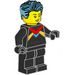 LEGO Racing Driver with Azure Wavy Hair Minifigure