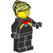 LEGO Racing Driver with Bright Light Yellow Hair Minifigure