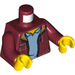 LEGO Rafter in Dark Red Jacket Minifig Torso (973 / 76382)