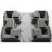 LEGO Raised Baseplate 32 x 48 x 6 with Four Corner Holes with Dark Gray Rocks Pattern (30271)