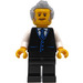 LEGO Receptionist з чорний Waistcoat і Синій Tie Мініфігурка