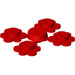 LEGO Rot 4 Blume Heads auf Sprue (3742 / 56750)