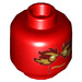 LEGO Red Airjitzu Kai Minifigure Head (Recessed Solid Stud) (3626 / 21174)