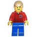 LEGO rot und Blau Team Player mit Number 10 auf Vorderseite Minifigur