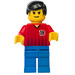 LEGO Rood en Blauw Team Player met Number 18 Minifiguur