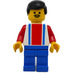LEGO Red and Blue Team Player with Number 4 on Back Minifigure