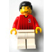 LEGO rot und Weiß Football Player mit &quot;2&quot; Minifigur