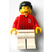 LEGO Rot und Weiß Fußballspieler mit &quot;2&quot; Minifigur