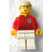 LEGO Red and White Team Player with Number 10 on Front and Back Minifigure