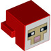 LEGO Red Animal Head with Sheep Face with White Background and Tan Outline (103728 / 106290)