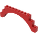레고 빨간색 아치 1 x 12 x 3 올려진 아치 없이 (6108 / 14707)