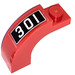 LEGO rouge Arche
 1 x 3 x 2 avec Haut incurvé avec &#039;301&#039; Droite Autocollant (6005)