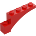 LEGO Rød Hvælving 1 x 5 x 2 (3572)