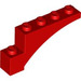 LEGO Red Arch 1 x 5 x 2 (3572)