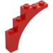 LEGO Rot Bogen 1 x 5 x 4 Normaler Bogen, unverstärkte Unterseite (2339 / 14395)