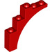 LEGO Rood Boog 1 x 5 x 4 Normale boog, Niet-versterkte onderkant (2339 / 14395)