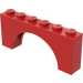 LEGO Red Arch 1 x 6 x 2 Thick Top and Reinforced Underside (3307)