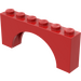 LEGO Rood Boog 1 x 6 x 2 Dikke bovenkant en versterkte onderkant (3307)
