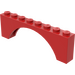 레고 빨간색 아치 1 x 8 x 2 두꺼운 상단과 강화된 하단 (3308)