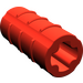 LEGO Red Axle Connector (Ridged with &#039;+&#039; Hole)