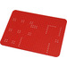LEGO rot Grundplatte 24 x 32 mit Set 358 Dots mit abgerundeten Ecken (10)