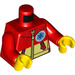 LEGO Red Beach Rescuer Minifig Torso (973 / 76382)