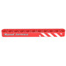 LEGO rouge Faisceau 11 avec &#039;Road Service&#039;, rouge et blanc Danger Rayures (Droite) Autocollant (32525)
