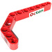 LEGO Red Beam 3 x 3.8 x 7 Bent 45 Double with Octan Logo and Keypad (Right) Sticker (32009)