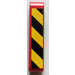 LEGO Rood Balk 5 met Zwart en Geel Danger Strepen (Model Links) Sticker (32316)