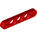 LEGO Red Beam 5 x 0.5 Thin with Axle Holes (11478 / 44864)