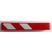 LEGO Red Beam 7 with Red and White Danger Stripes (Right) Sticker (32524)