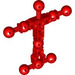 LEGO Red Beam Torso 9 x 9 with Ball Joints (90625)