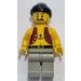 LEGO Red Beard Runner Pirate with Black Anchor on Chest Minifigure