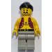 LEGO rot Beard Runner Pirate mit Schwarz Anchor auf Chest Minifigur