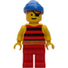 LEGO Red Beard Runner with Red and Black Stripes Shirt Minifigure