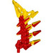 LEGO Red Bionicle Krika Blade with Spikes and Marbled Red (61807 / 90795)