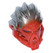 LEGO Red Bionicle Mask with Flat Silver Back (24148)