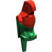 LEGO rot Vogel mit rot Marbling mit schmalem Schnabel (2546 / 64952)