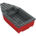 LEGO Red Boat 8 x 16 x 3 with Dark Stone Gray Top (28925)