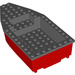 LEGO Rood Boat 8 x 16 x 3 met Dark Stone Grijs Top (28925)