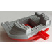 LEGO Red Boat Hull 16 x 22 with Medium Stone Gray Top