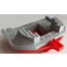 LEGO rouge Boat Hull 16 x 22 avec Medium Stone grise Haut
