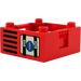 LEGO Red Box with Handle 4 x 4 x 1.5 with EMT Logo (47423)