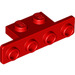 LEGO rouge Support 1 x 2 - 1 x 4 avec coins arrondis (2436 / 10201)