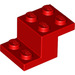 LEGO rot Halterung 2 x 3 mit Platte und Step mit unterem Bolzenhalter (73562)