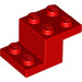 LEGO rot Halterung 2 x 3 mit Platte und Step ohne Bodenstollenhalter (18671)