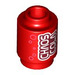 LEGO Red Brick 1 x 1 Round with &quot;Chaos Cola&quot; with Open Stud (3062 / 104816)
