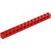 LEGO Červená Kostka 1 x 14 s otvory (32018)