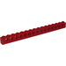 LEGO Rood Steen 1 x 16 met Gaten (3703)