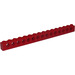 LEGO Red Brick 1 x 16 with Holes (3703)